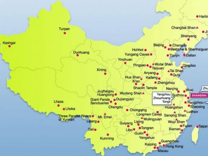 Peta China Beserta Sejarah Geografis Fisiografis dan SDA