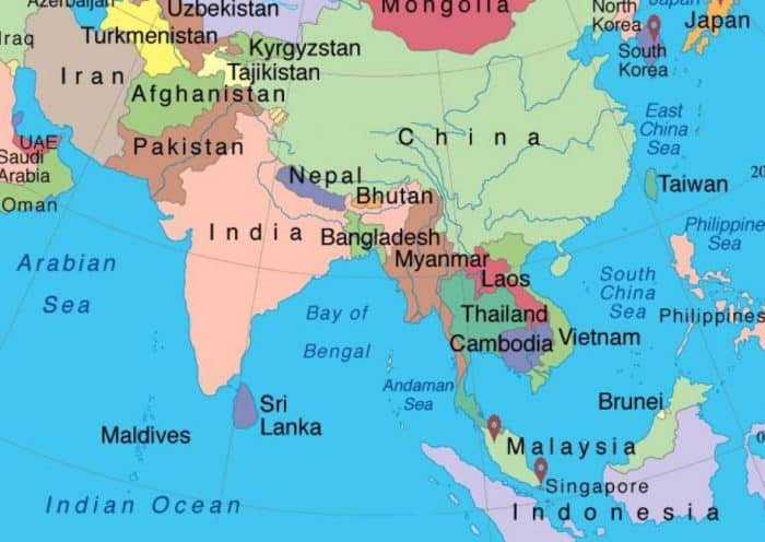 Gambar Peta Asia