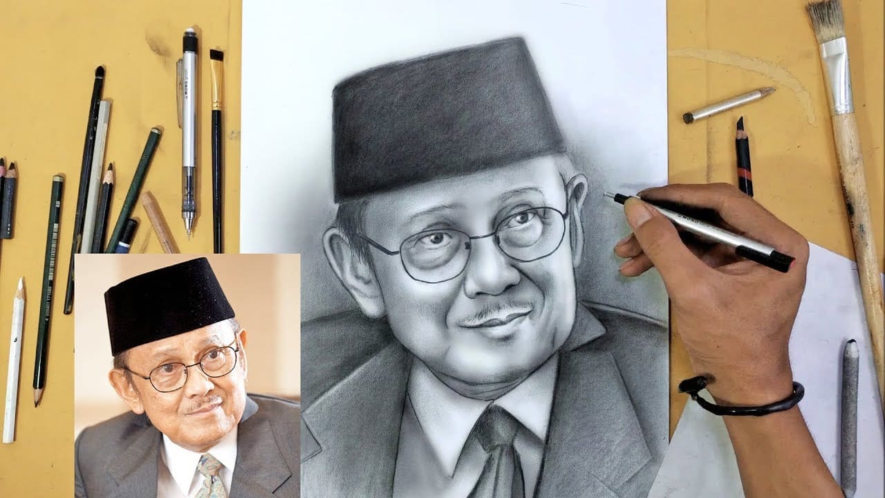 44+ Gambar Sketsa Wajah Pahlawan, Artis, Dll (Lengkap Terbaru)