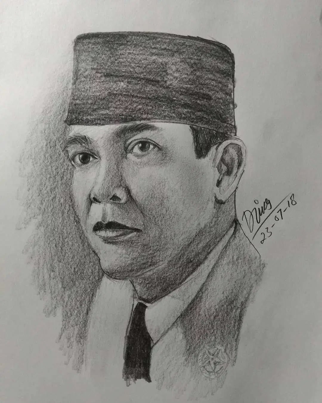 44+ Gambar Sketsa Wajah Pahlawan, Artis, Dll (Lengkap Terbaru)